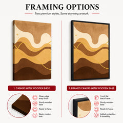 Mystic Marble Series Beige Shade - Brown & Gold | Abstract Signature Artwork #00729
