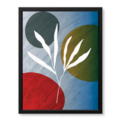White Floral Design Over Colorful Background | Abstract Floral Artwork #0073