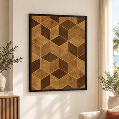 Mystic Marble Series Marble Design - Brown & Gold | Abstract Signature Artwork #00730