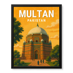 Multan Pakistan Illustration City Poster | Travel Artwork #00738