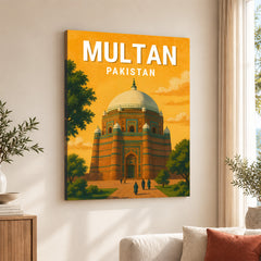 Multan Pakistan Illustration City Poster | Travel Artwork #00738