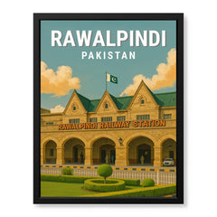 Rawalpindi Pakistan Illustration City Poster | Travel Artwork #00739