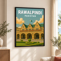 Rawalpindi Pakistan Illustration City Poster | Travel Artwork #00739