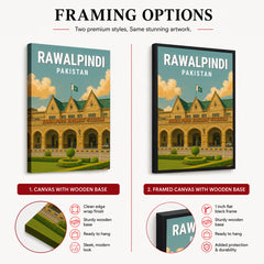 Rawalpindi Pakistan Illustration City Poster | Travel Artwork #00739