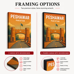 Peshawar Pakistan Illustration City Poster | Travel Artwork #00740