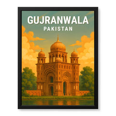 Gujranwala Pakistan Illustration City Poster | Travel Artwork #00742