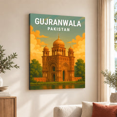 Gujranwala Pakistan Illustration City Poster | Travel Artwork #00742