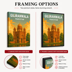 Gujranwala Pakistan Illustration City Poster | Travel Artwork #00742