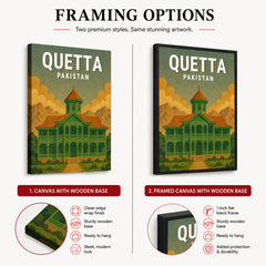 Quetta Pakistan Illustration City Poster | Travel Artwork #00743