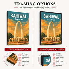 Sahiwal Pakistan Illustration City Poster | Travel Artwork #00746