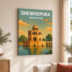 Sheikupura Pakistan Illustration City Poster | Travel Artwork #00747