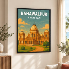 Bahawalpur Pakistan Illustration City Poster | Travel Artwork #00748