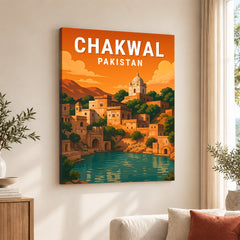 Chakwal Pakistan Illustration City Poster | Travel Artwork #00751