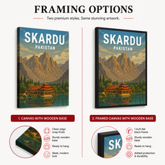 Skardu Northern Pakistan Illustration Poster | Travel Artwork #00753