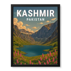 Kashmir Northern Pakistan Illustration Poster | Travel Artwork #00754