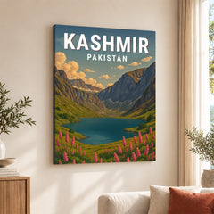 Kashmir Northern Pakistan Illustration Poster | Travel Artwork #00754