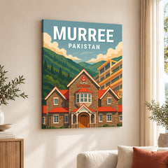 Murree Northern Pakistan Illustration Poster | Travel Artwork #00759