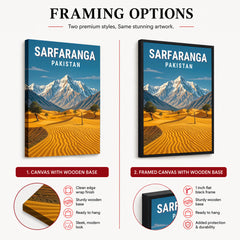 Sarfaranga Cold Desert Northern Pakistan Illustration Poster | Travel Artwork #00760