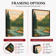 Kumrat Valley Northern Pakistan Illustration Poster | Travel Artwork #00762