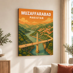 Muzaffarabad Northern Pakistan Illustration Poster | Travel Artwork #00765