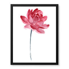 Beautiful Red Flower Paint Design Over White Background | Abstract Floral Artwork #0095