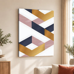 Colorful Geometric Shapes Abstract Design | Abstract Office Artwork #0099
