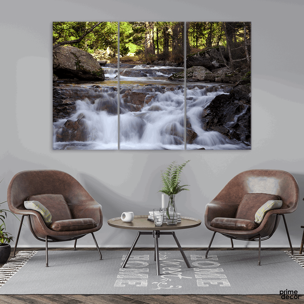 Aesthetic Water Reflections (3 Panel) Nature Wall Art - Prime Décor
