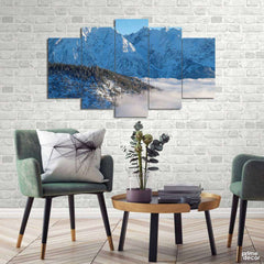 Beautiful Snowy Evergreen Forest (5 Panel) Nature Wall Art - Prime Décor