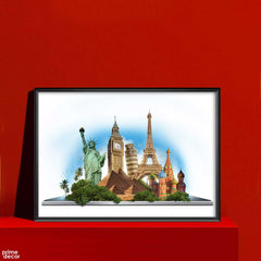 Worldwide Travel Concept | Travel Poster Wall Art - Prime Décor