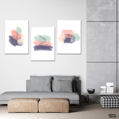 Handpainted Pink Graffiti Brush (3 Panel) Floral Wall Art On Sale - Prime Décor