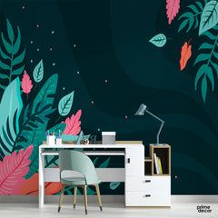 Trendy Tropical Leaves | Floral Wallpaper Mural - Prime Décor