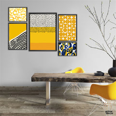 Minimalistic Lemon Art (5 Panel) Abstract Wall Art - Prime Décor