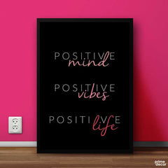 Positive Mind, Positive Vibes | Motivational Poster Wall Art On Sale - Prime Décor