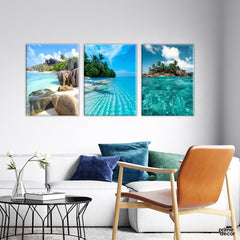 Tropical Pierre Island (3 Panel) Nature Wall Art - Prime Décor