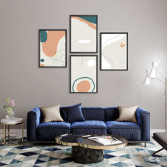 Light colors Abstract (4 Panel) | Wall Art - Prime Décor