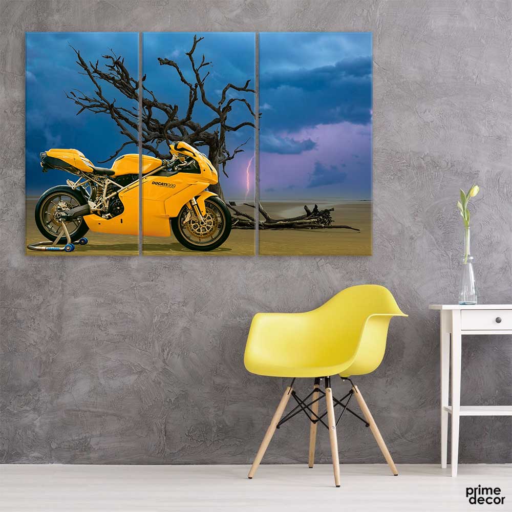Ducati 999 (3 Panels) | Bike Wall Art - Prime Décor