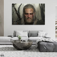 Geralt From The Witcher Season 2 (3 Panel) Games Wall Art On Sale - Prime Décor