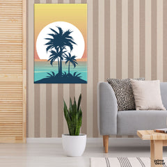 Sunset Beach Background (Single Panel) Nature Wall Art - Prime Décor