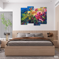 The Fallen Dips of Paint (4 Panel) Oil Paint Wall Art - Prime Décor