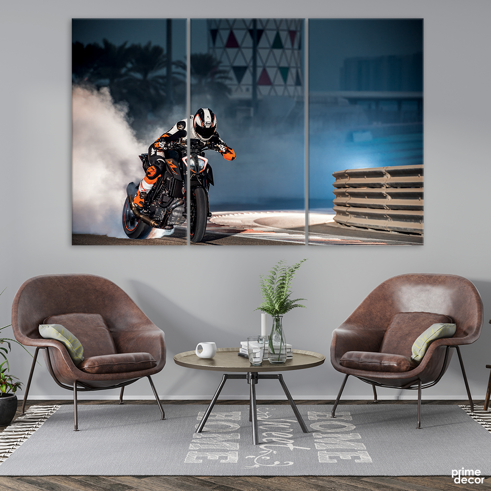 KTM 1290 Super Duke (3 Panel) Bike Wall Art - Prime Décor