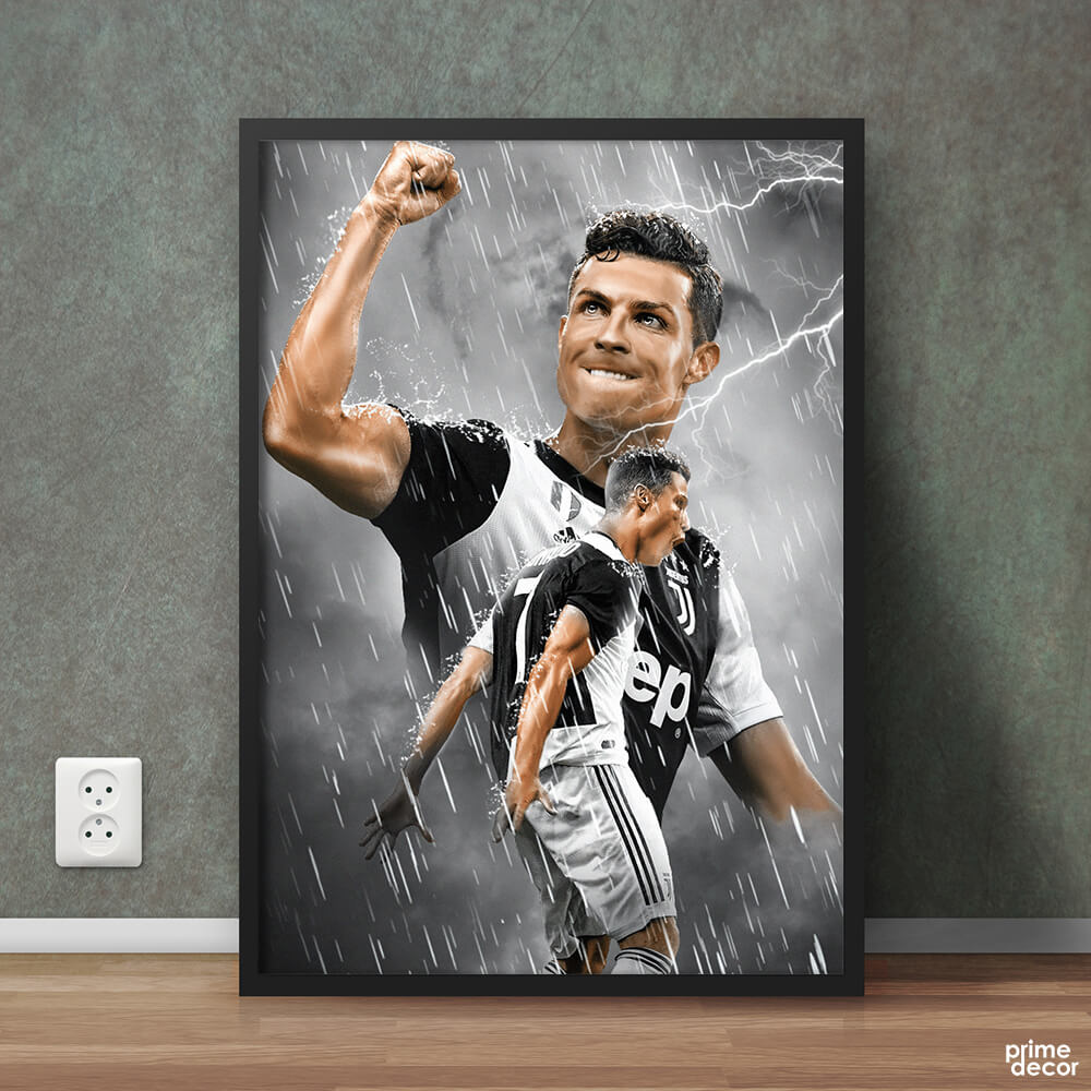 Ronaldo CR7 Charcoal Design | Football Wall Art On Sale - Prime Décor