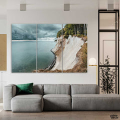 Forest Near Calm Body of Water (3 Panel) Nature Wall Art - Prime Décor