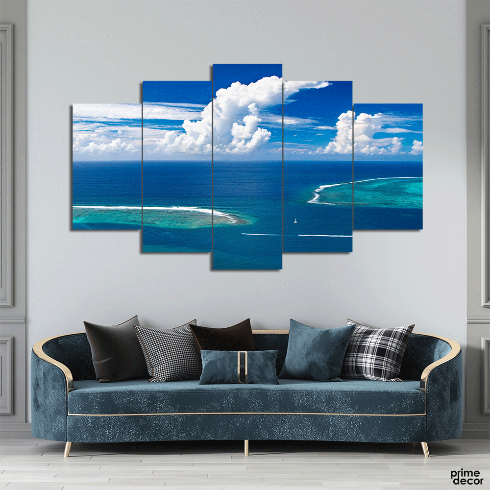 Sky Full of Clouds (5 Panel) Nature Wall Art - Prime Décor