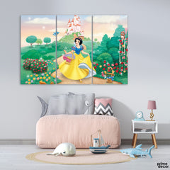 Snow White Barbie (3 Panel) Anime Wall Art - Prime Décor