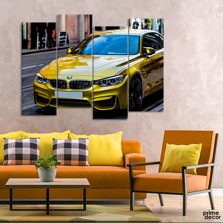 BMW M4 (4 Panels) | Car Wall Art - Prime Décor