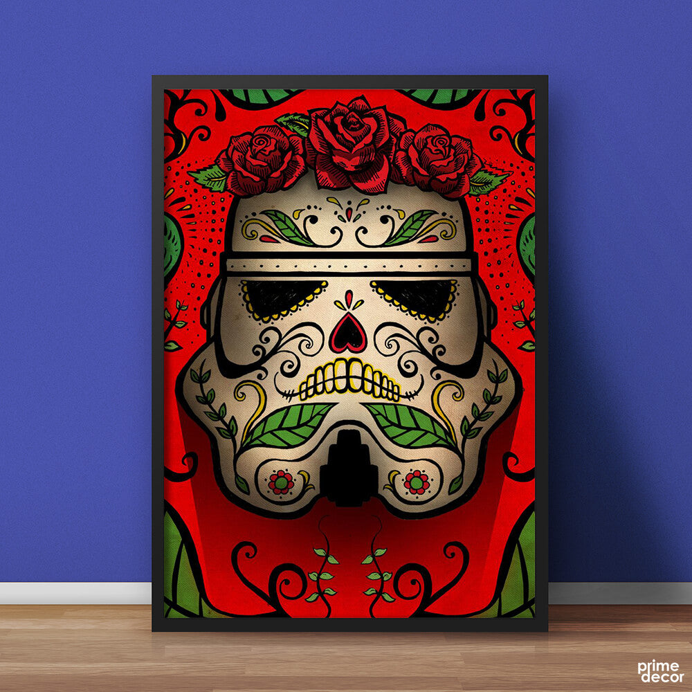Stormtrooper Floral Design | Movie Poster Wall Art - Prime Décor