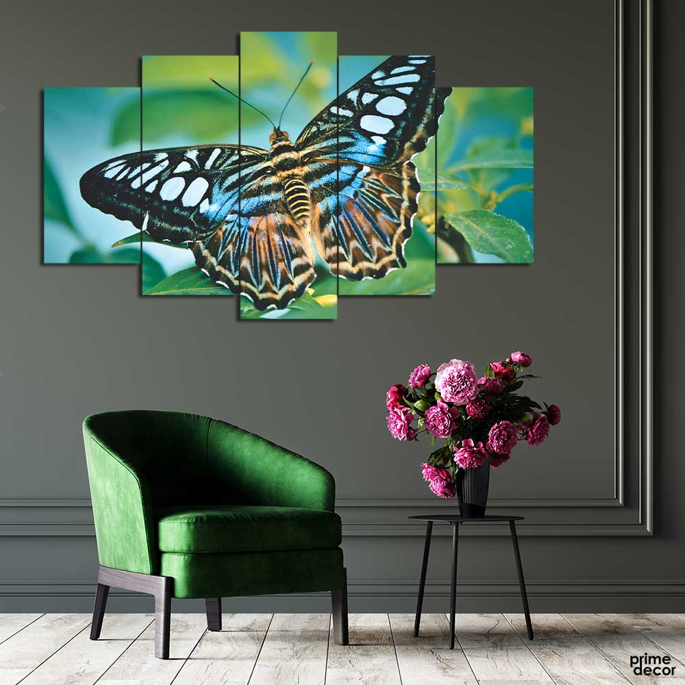 Colorful Butterfly Nature (5 Panel) | Nature Wall Art - Prime Décor
