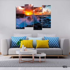 Cenery of Rock Formations (4 Panel) Wall Art - Prime Décor