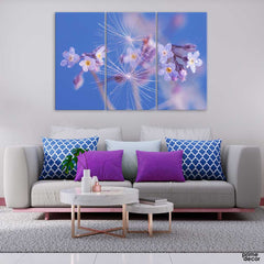Spring Flowers In Macro (3 Panel) | Floral Wall Art - Prime Décor