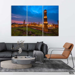 Badshahi Mosque Lahore Pakistan (3 Panel) Travel Wall Art - Prime Décor